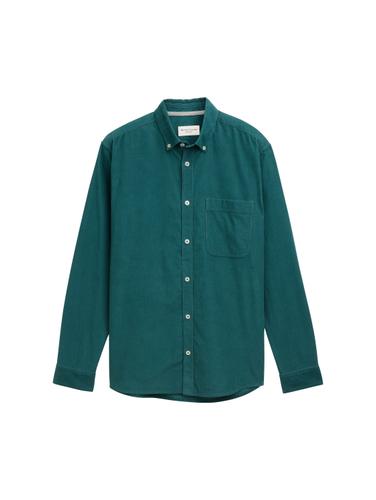 Regular Fit Cordhemd mit Brusttasche XXL Regular Fit - Jasper Green