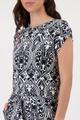 T-Shirt mit Ornament-Muster 36 - Schwarz Gemustert