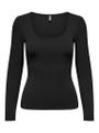 ONLEA L/S DEEP NECK TOP JRS NOOS