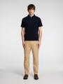 SLHSANDER SEERSUCKER ZIP SS POLO Blau M