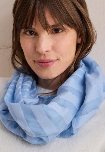 Gestreifter Loop-Schal A - Fresh Light Blue