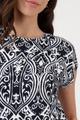 T-Shirt mit Ornament-Muster 36 - Schwarz Gemustert