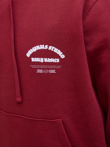 JORMEADOWS SWEAT HOOD XL Locker geschnitten - Tibetan Red