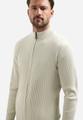 Cardigan Full Zip Tuck Stitch M Regular Fit - Chalk