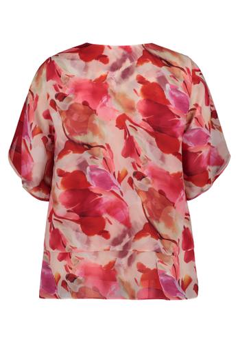 Chiffonbluse 44 Gerade - Rosé/Pink