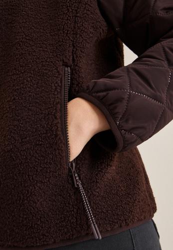Teddy-Jacke mit Steppdetails L - Tartufo Brown