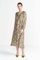 Kleid mit V-Ausschnitt - Bunt / 38
