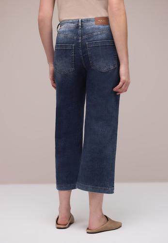 High Waist Wide Leg Jeans im Loose Fit 32/7/8 Hosen - Dark Blue Wash