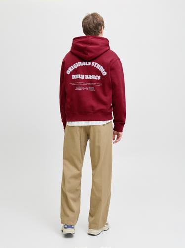 JORMEADOWS SWEAT HOOD XL Locker geschnitten - Tibetan Red