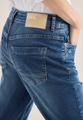 Mid Waist Slim Leg Jeans im Casual Fit 33/7/8 Hosen - Mid Blue Used Wash