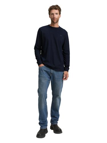 Basic shirt met lange mouwen van katoen