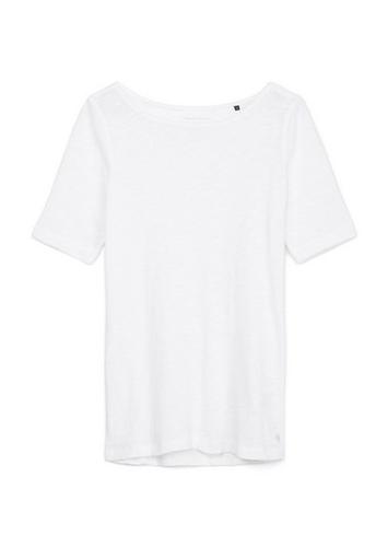 Slub-Jersey-T-Shirt regular M Regular Fit - White