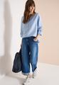 3/4-Arm Bluse mit Stickerei M - Blouse Blue