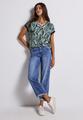 V-Neck Shirt mit Snake Print 38 - Arona Blue