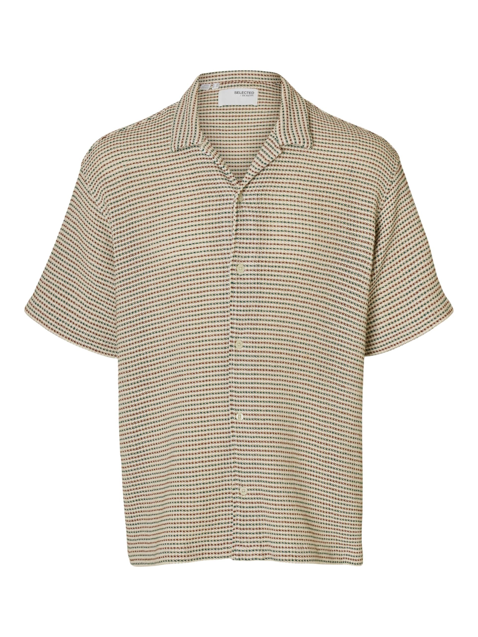 SLHRLXIKE MIX SS SHIRT RESORT S Locker geschnitten - Demitasse