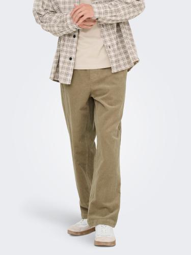 ONSFADE LOOSE 0188 STRING CORD PANT XL Locker geschnitten - Chinchilla