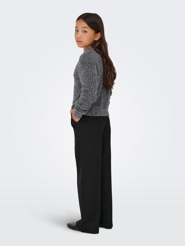 KOGPIUMO GLITTER L/S O-NECK KNT 146/152 Normal geschnitten - Black