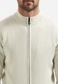 Cardigan Full Zip Tuck Stitch M Regular Fit - Chalk
