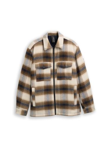 Overshirt mit Karomuster XXL Regular Fit - Brown Blue Check