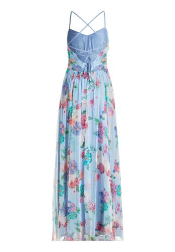 Abendkleid 34 Ausgestellt - Blue/Rosé
