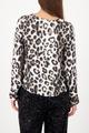 Bluse mit Schmuckdetail 36 - Schwarz Gemustert