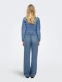 ONLGRETA HW PULL UP WIDE DNM GUA XS/32 Weiter Beinschnitt - Light Blue Denim
