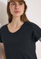 T-Shirt mit V-Neck und Spitzendetail