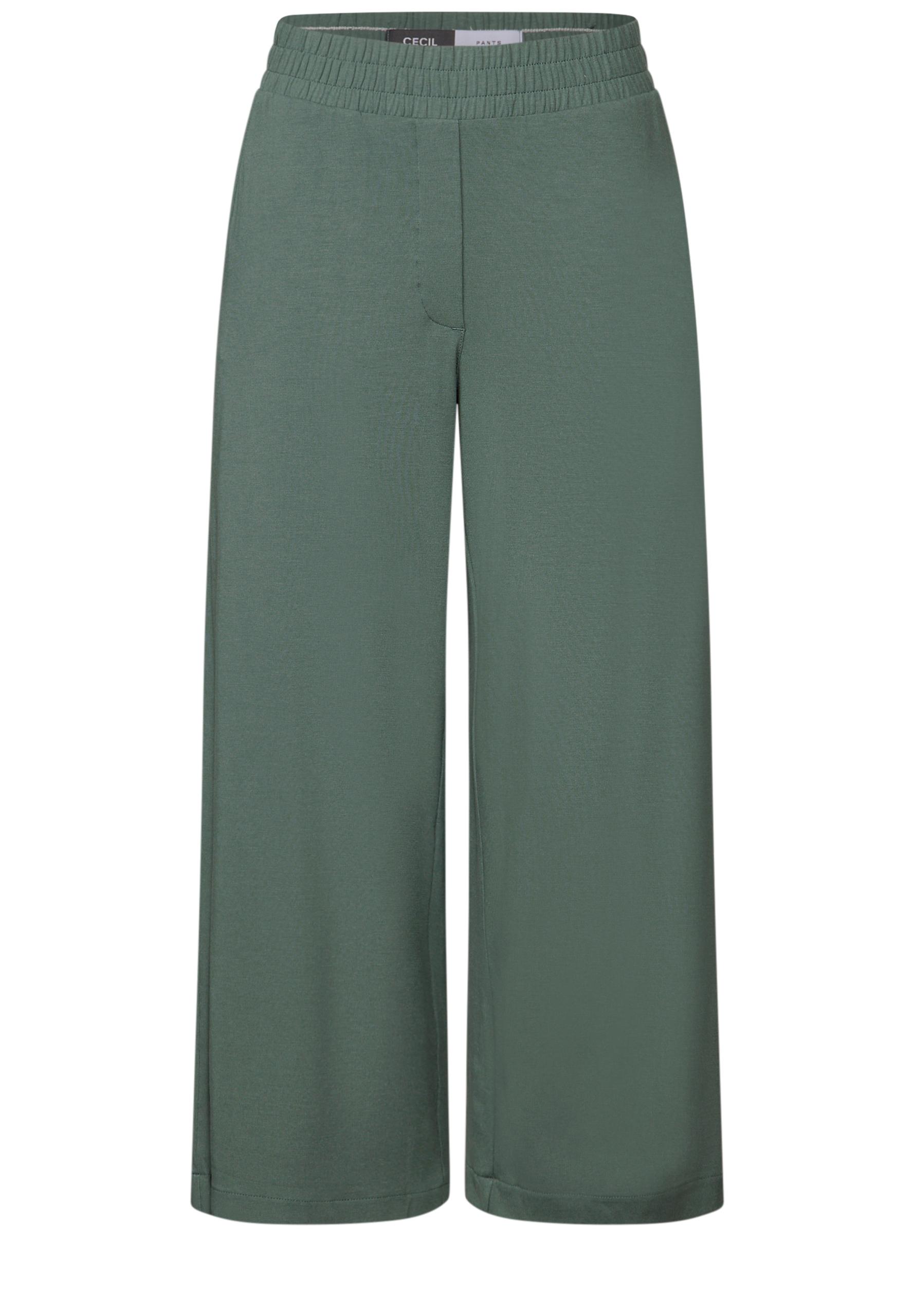 Wide Leg Jersey-Hose S/3/4 Hosen - Balmy Khaki