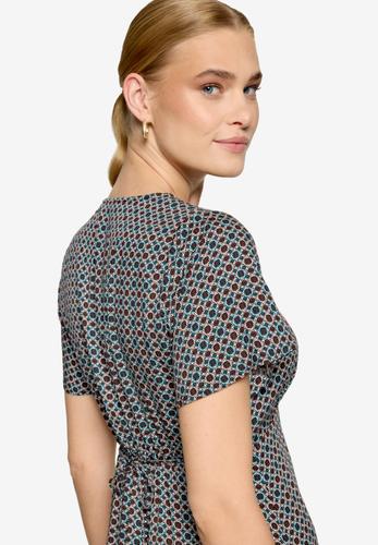 Blusenkleid Mini mit grafischem Muster