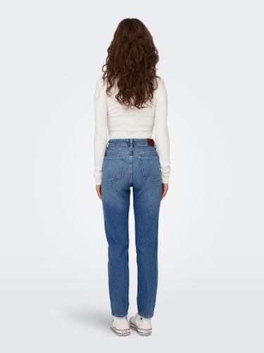 ONLEMILY STRETCH HW ST AK DNM CRO571NOOS 25/32 Gerade geschnitten - Medium Blue Denim