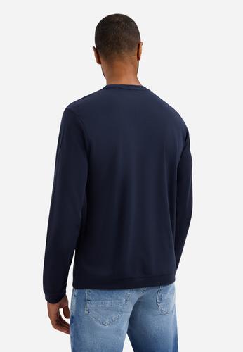 T-Shirt Long Sleeve Crewneck Solid Heavy Interlock XL Regular Fit - Night