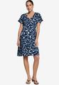 Minikleid  mit Blumenmuster 34 - Blue/cream
