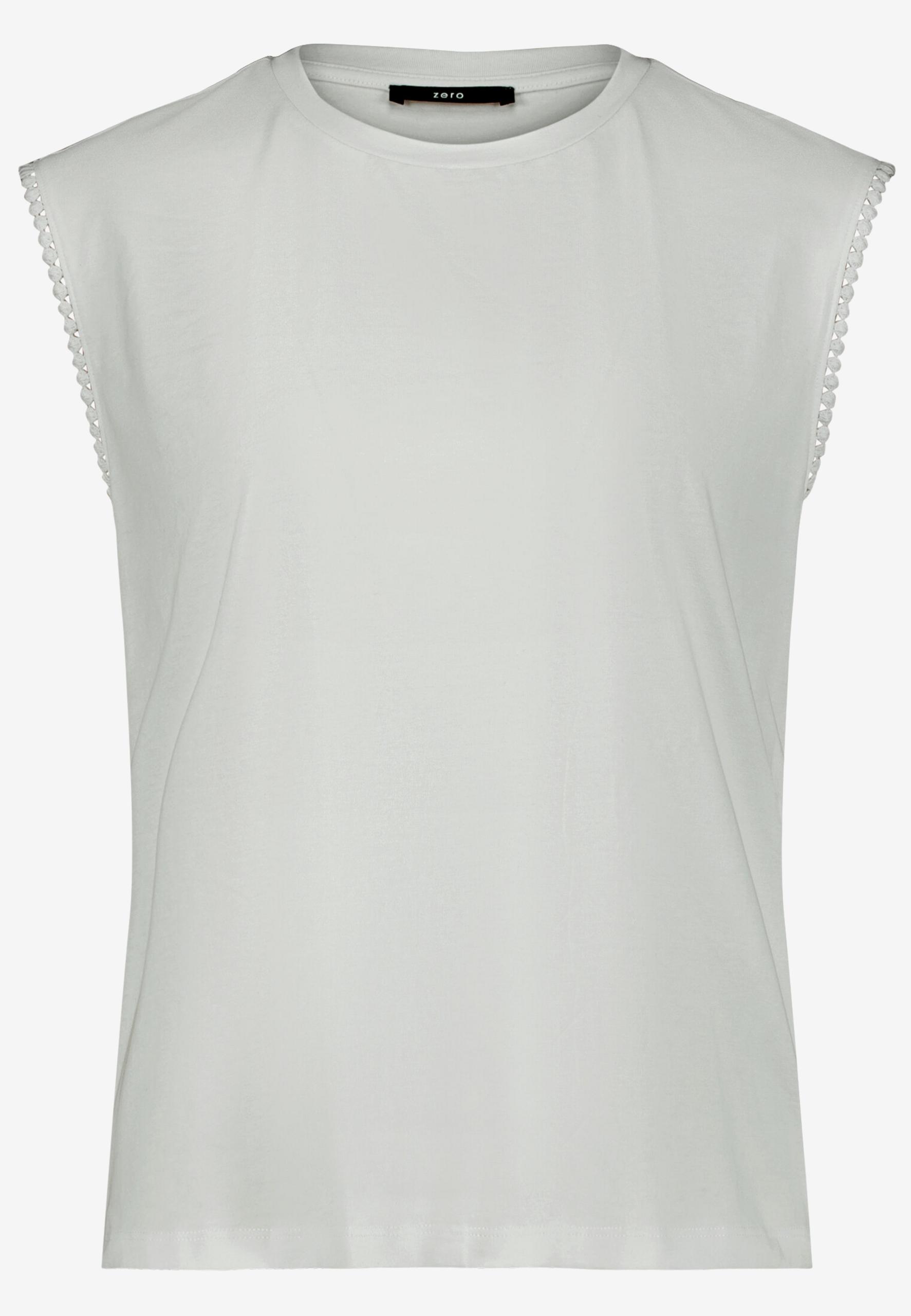 Jersey-Top mit Rundhalsausschnitt 40 - Brilliant White