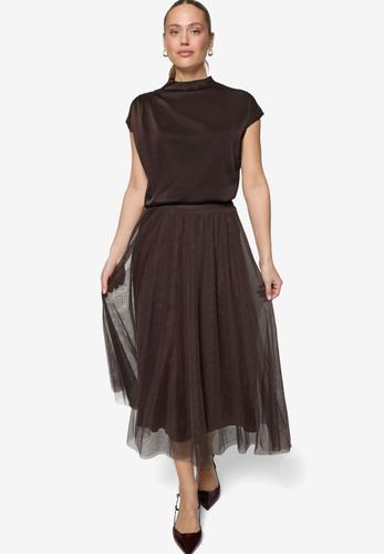 Satin-Bluse mit Kragen