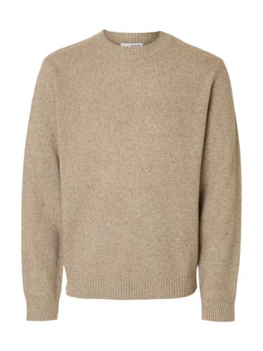 SLHNEIL LS KNIT NEPS CREW NECK XL Normal geschnitten - Oatmeal