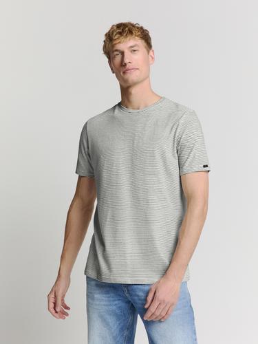 T-Shirt Crewneck Stripes XL Regular Fit - Offwhite