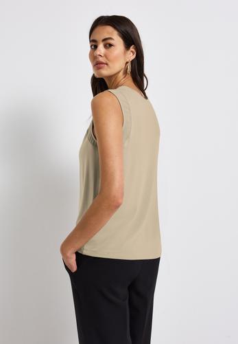 Top mit Chiffondetails 46 - Coastal Beige