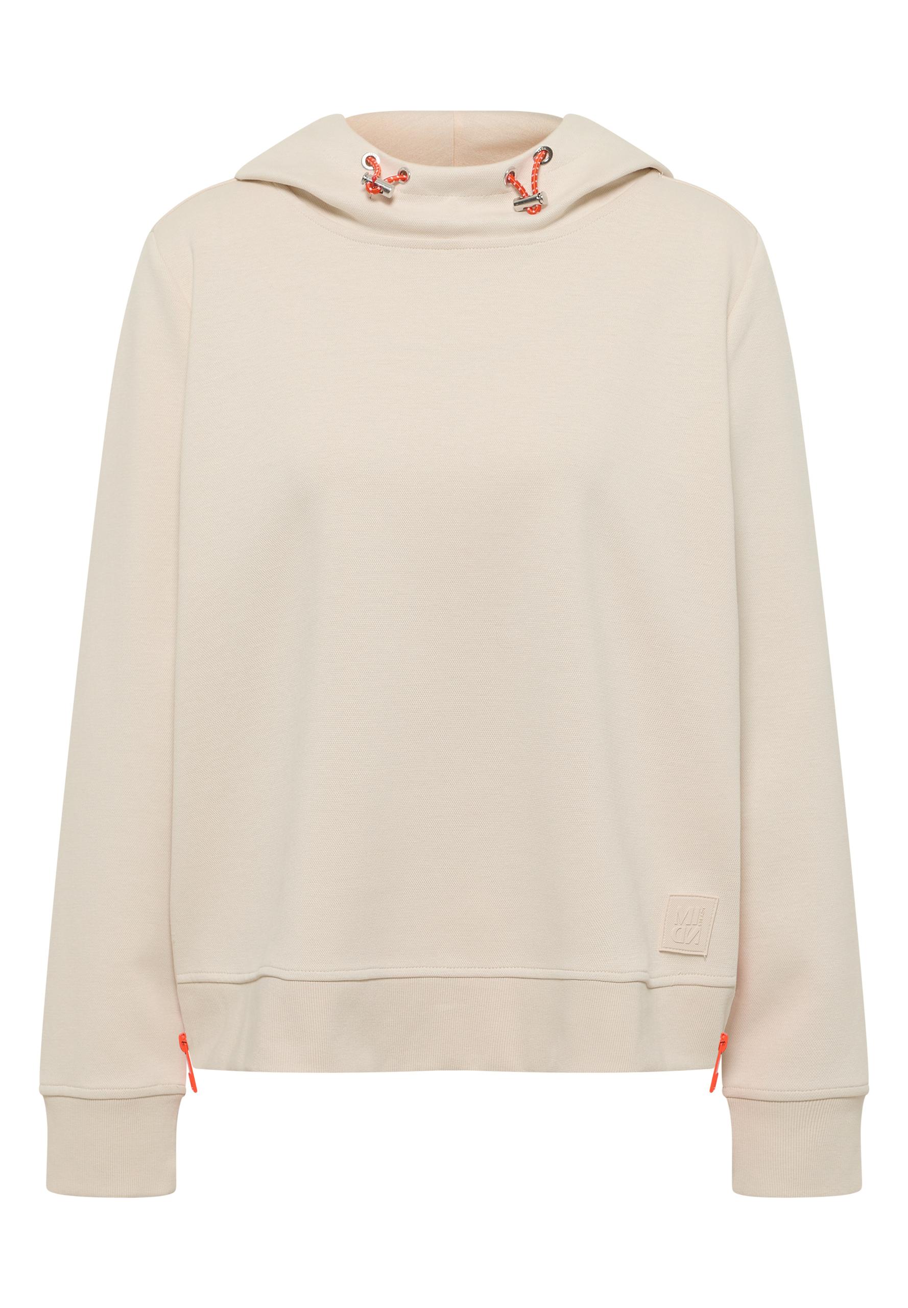Hoodie mit Zipper-Details M - Pearl Beige