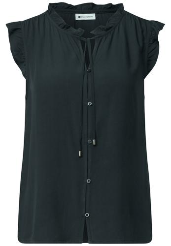 Blusentop mit Split Neck und Rüschen 36 - Deep Bound Green
