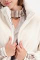 Flauschige Jacke mit Taschen 40 - Almond