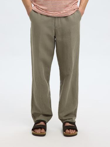 SLH220-LOOSE MADS SUN PRESS PANT 34/32 Locker geschnitten - Vetiver