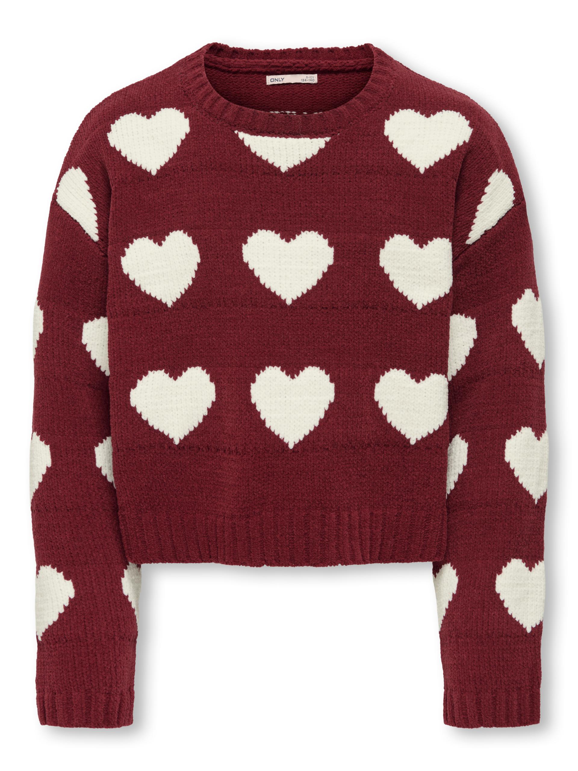 KOGSUS L/S O-NECK CHINELLE PULLOVER KNT 158/164 Normal geschnitten - Cabernet
