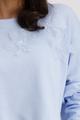 Sweatshirt mit 3D-Blumen 46 - Light Sky