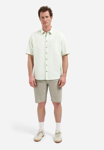 Shirt Short Sleeve With Linen XL Regular Fit - Seagreen
