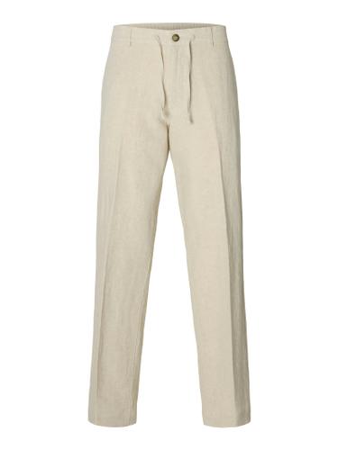 SLH196-STRAIGHT LEROY LINEN BLD PNT NOOS M Gerade geschnitten - Pure Cashmere
