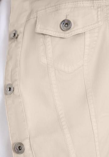 Jeansjacke mit Brusttaschen und Knöpfen XXL - Dust Beige