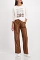 Langarmshirt mit City-Druck 46 - Almond