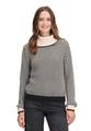 Strickpullover 42 Figurumspielend - Weiß/schwarz