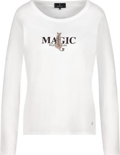 Langarmshirt mit Leopardenmuster 38 - Off-white