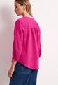 Bluse mit Split Neck aus Leinenmix